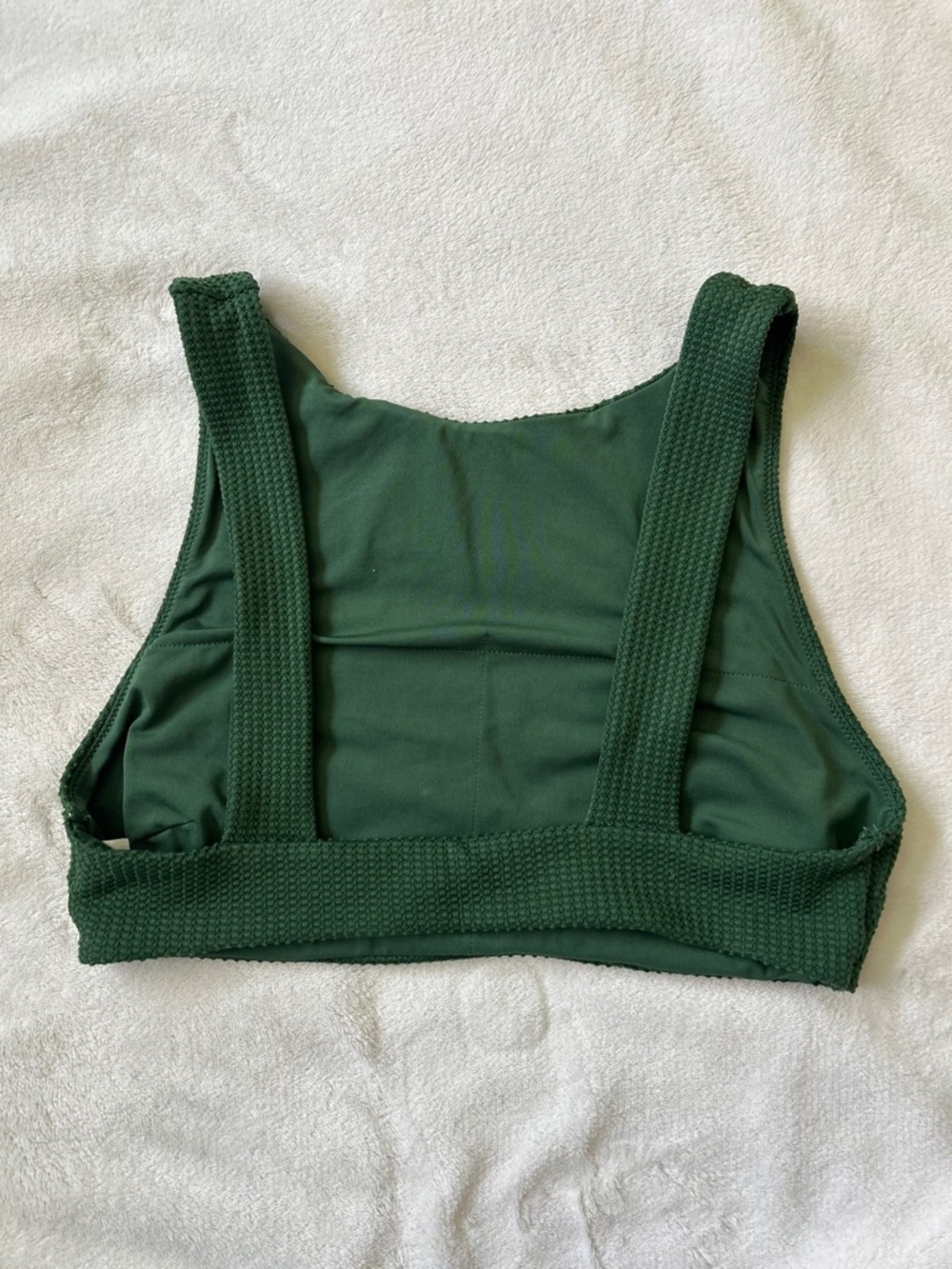 aerie Dark Green High Waist Scallop Bikini Set - Picture 2 of 2